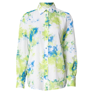 UNITED COLORS OF BENETTON Bluză alb / albastru / verde măr imagine