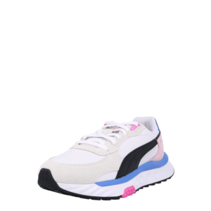 PUMA Sneaker low alb / gri deschis / negru / mov neon / roz imagine