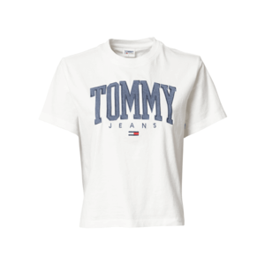 Tommy Jeans Tricou alb / albastru porumbel imagine