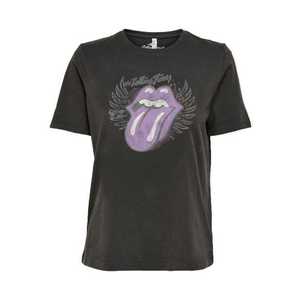 ONLY Tricou 'Rolling Stones Rock' negru / mov deschis / gri imagine