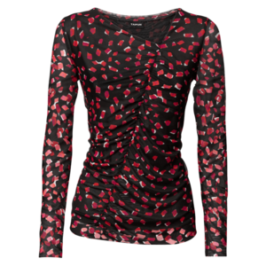 TAIFUN Tricou negru / roz / alb / roșu imagine