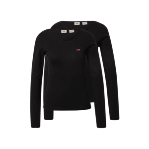 LEVI'S Tricou 'LS 2 PACK TEE BLACKS' roșu / negru / alb imagine