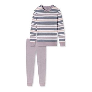 SCHIESSER Pijama 'Sportive Stripes' rosé / gri / albastru amestec imagine