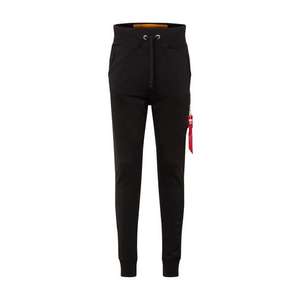 ALPHA INDUSTRIES Pantaloni 'X-Fit' negru / roșu / alb imagine