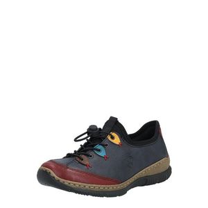 RIEKER Pantofi cu șireturi sport bleumarin / roșu bordeaux imagine