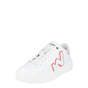 WOMSH Sneaker low 'VEGAN CONCEPT' alb / roz / roșu pepene imagine