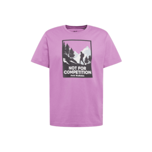 JACK WOLFSKIN T-Shirt 'NOT FOR COMPETITION' lila / negru / alb / opal imagine
