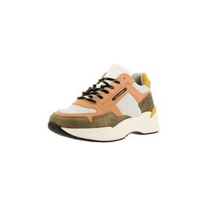 BULLBOXER Sneaker low alb / maro coniac / kaki / galben muștar imagine