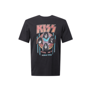 Only & Sons Shirt 'KISS' negru / turcoaz / roz deschis / alb imagine