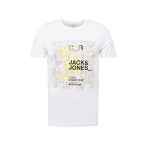 JACK & JONES Tricou alb / galben / negru / gri imagine