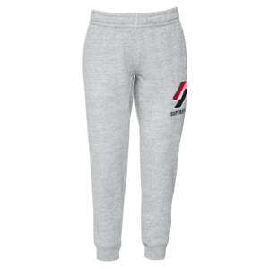 Superdry Pantaloni gri amestecat / alb / albastru închis / roșu imagine