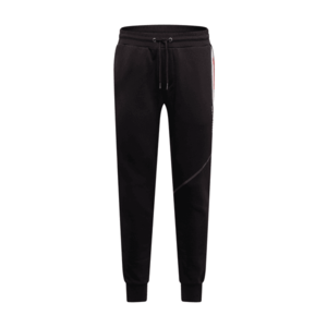 TOMMY HILFIGER Pantaloni 'SPLIT' negru / bleumarin / alb / roșu imagine