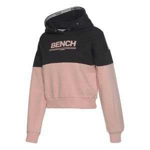 BENCH Bluză de molton negru / roz pal imagine
