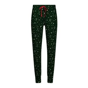 Skiny Pantaloni de pijama verde închis / alb / roșu pepene imagine