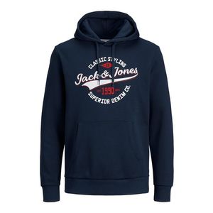 JACK & JONES Bluză de molton alb / roșu / albastru marin imagine