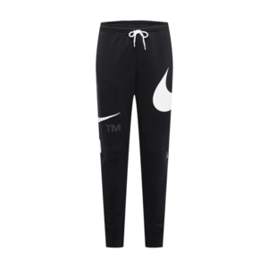 Nike Sportswear Pantaloni 'Swoosh' negru / alb / gri imagine