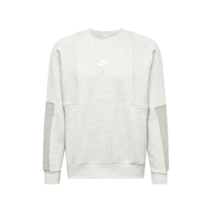 Nike Sportswear Bluză de molton gri amestecat / gri deschis / alb imagine