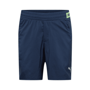 PUMA Pantaloni sport albastru închis / verde neon / gri deschis imagine