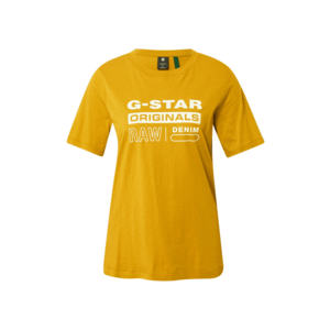 G-Star RAW Tricou galben închis / alb imagine