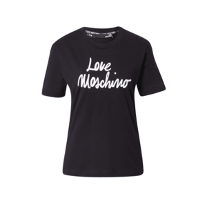 Love Moschino Tricou 'MAGLIETTA' negru / alb imagine