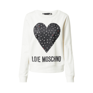 Love Moschino Bluză de molton alb / negru imagine