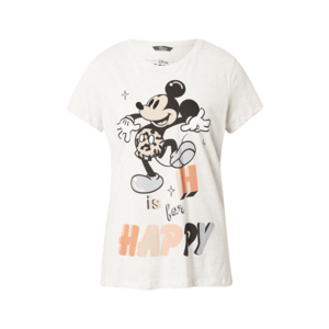 PRINCESS GOES HOLLYWOOD Tricou 'Disney Mickey Happy' gri deschis / negru / portocaliu somon / albastru deschis imagine