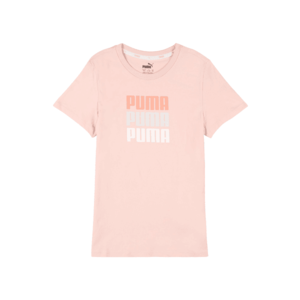 PUMA Tricou roz pal / corai / argintiu / alb imagine
