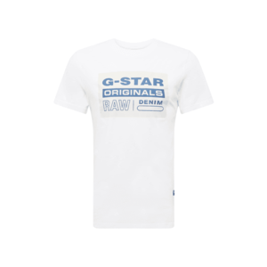 G-Star RAW Tricou alb / albastru imagine