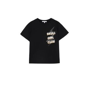 Scalpers T-Shirt negru / alb / auriu imagine