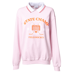 Vintage Supply Bluză de molton roz / alb / portocaliu imagine