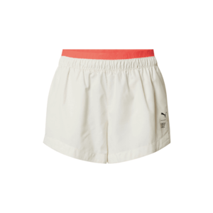 PUMA Pantaloni sport alb / portocaliu imagine