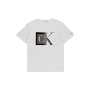Calvin Klein Jeans Tricou alb / negru / gri taupe / gri imagine