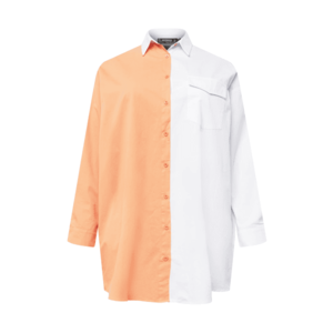 Missguided Plus Rochie tip bluză portocaliu / alb imagine