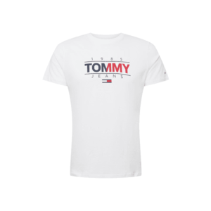 Tommy Jeans Tricou alb / albastru marin / roșu rodie imagine