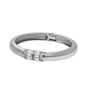 Baguette Silver-Tone Bracelet imagine