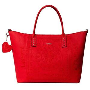 SYNTHETIC LEATHER EMBOSSED SHOPPING BAG imagine