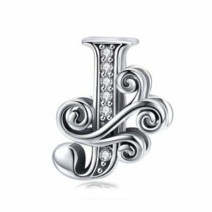 Talisman din argint cu Litera J din Poveste imagine