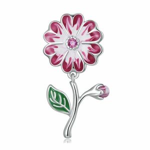 Talisman din argint Pink Flower imagine