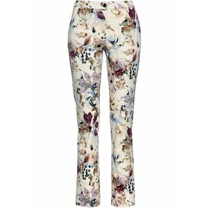 Pantaloni stretch, print floral imagine