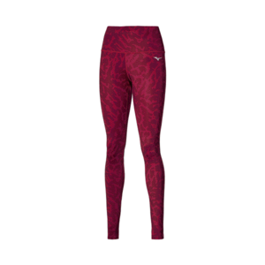 Mizuno PRINTED TIGHT Pantaloni elastici pentru jogging femei, vișiniu, mărime L imagine