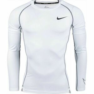 Nike NP DF TIGHT TOP LS M Tricou cu mâneci lungi bărbați, alb, mărime M imagine