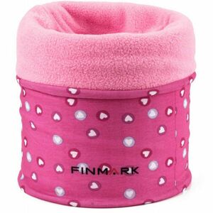 Finmark FULAR MULTIFUNCȚIONAL COPII Fular multifuncțional din fleece pentru copii, roz, mărime imagine