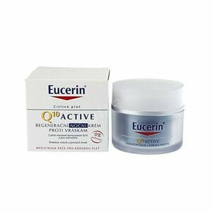 Eucerin Cremă de noapte regenerantă împotriva ridurilor pentru toate tipurile de piele sensibilă Q10 Active 50 ml imagine