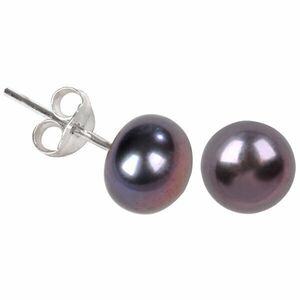 JwL Luxury Pearls Cercei realizate din perle reale metalice albastre JL0028 imagine