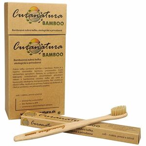 Curanatura Periuta de dinti sanatosi Curanatura 12 pc Bamboo - alegerea verde imagine
