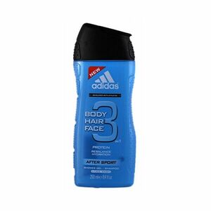Adidas Gel de duș și șampon pentru bărbați 3in1 Body Hair Face After Sport (Shower Gel & Shampoo) 250 ml imagine