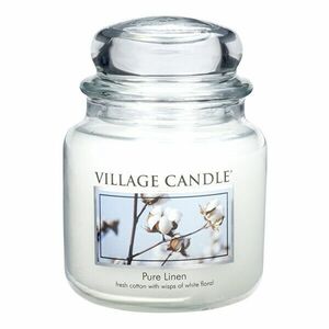 Village Candle Lumânare parfumată din sticlă lenjerii curate ( Pure Linen) 397 g imagine