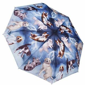 Blooming Brollies Umbrela pliabila, automata Raining Cats & Dogs Folding Umbrella GMFRCD imagine