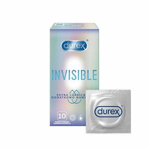 Durex Prezervative Invisible Extra Lubricated 10 buc. imagine