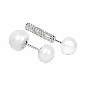 JwL Luxury Pearls Cercei asimetrice din argint cu perle albe reale și zirconiu JL0256 imagine